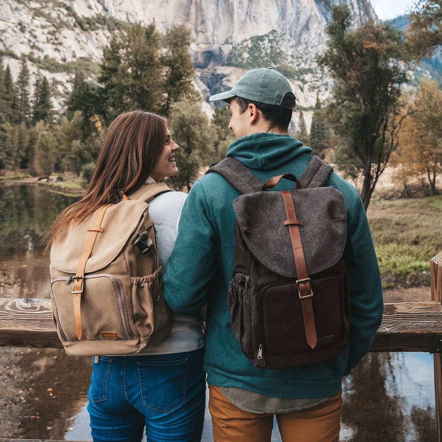 BAGSMAR DSLR Camera Backpack - Anti-Theft, Waterproof Design for Photographers, Accommodates Up to 15" Laptop with Rain Cover, Grey